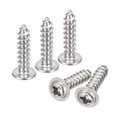 thumbnail image 1 of Tornillo autorroscante de cabeza plana Phillips Uxcell ST4x16x8mm con arandela, paquete de 50 tornillos de madera de acero inoxidable 304 (plata), 1 of 5