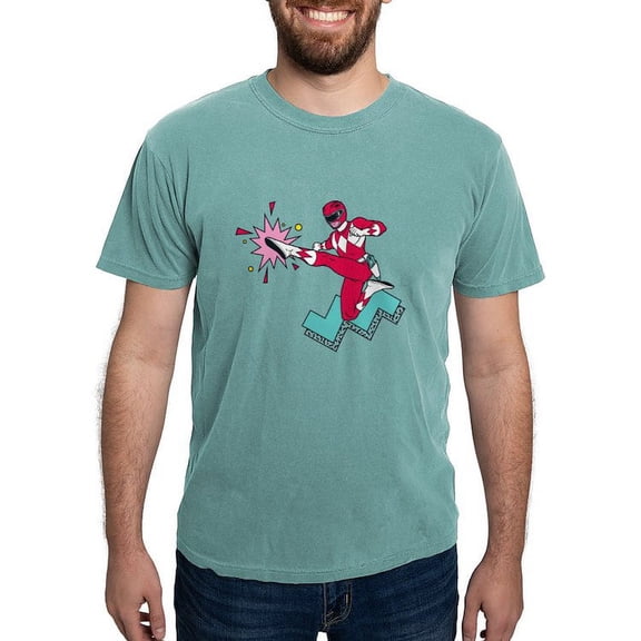 CafePress - Power Rangers Red Ra Men's Comfort Colors® T Shirt - Mens Comfort Colors Shirt