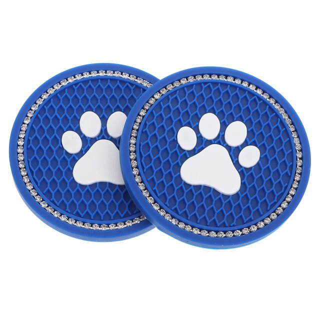 2 posavasos para coche con forma de diamante, soporte para patas de gatito, posavasos para bebidas