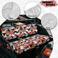 thumbnail image 6 of Uorisanigo UTV Seat Cover, Non-Slip Orange Black Camouflage Bench Seat Cover with Elastic Band, Dustproof Anti UV Windproof All Weather Padded Protector for Kawasaki Mule 3000 3010 3020, 6 of 7