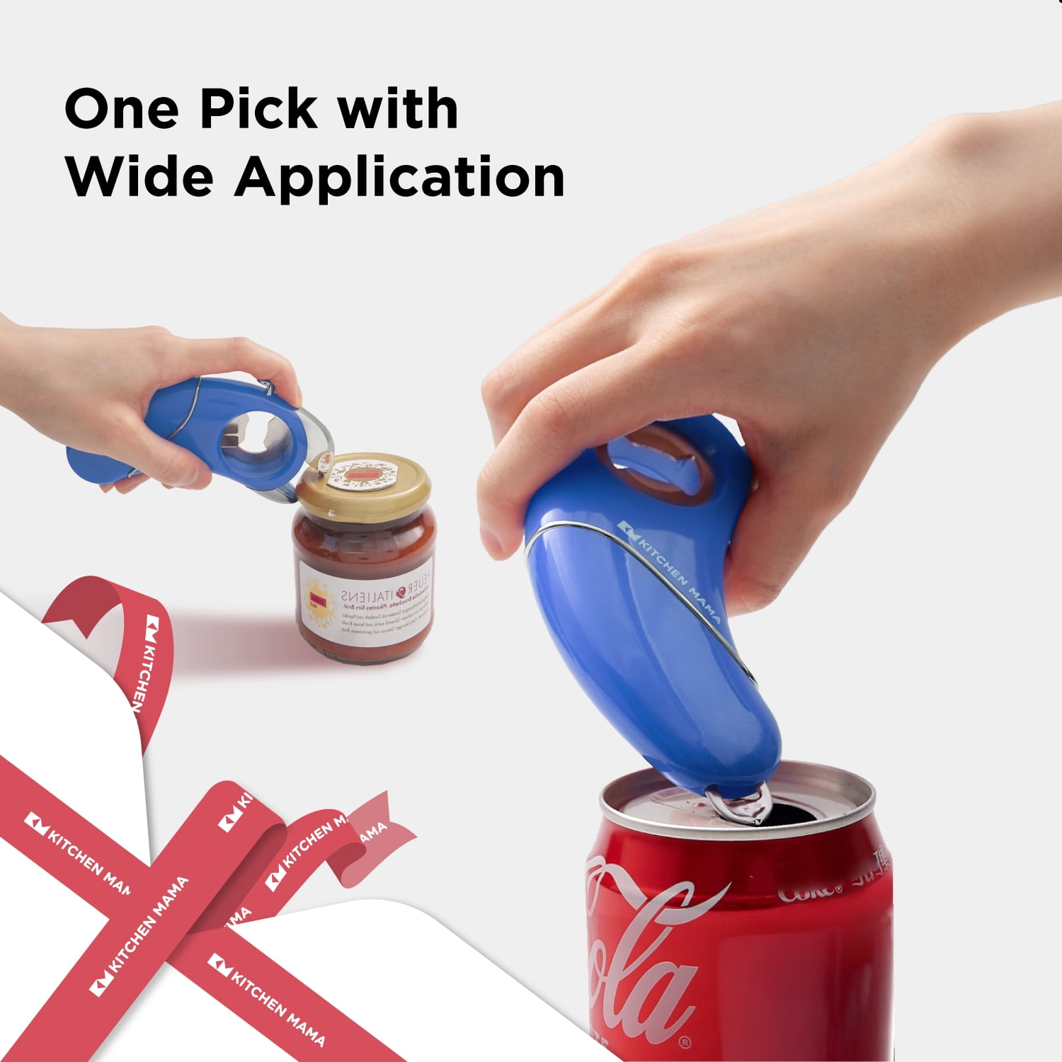 Kitchen Mama Mini Electric Can Opener and 6-in-1 Multifunction Opener Gift Set