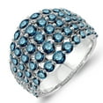thumbnail image 1 of Dazzlingrock Collection 3.25 Carat (ctw) 18k Round Blue Diamond Ladies Cocktail Right Hand Ring 3 1/4 CT, White Gold, Size 5.5, 1 of 1