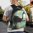 thumbnail image 6 of Honeii Majestic Ostrich In Forest Print School Backpack,Casual Lightweight Travel Rucksack Daypack,Backpacks for College High, 6 of 6