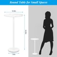 thumbnail image 2 of ThrottleT-Round End Table with Marble Base Drink Tables for Small Spaces Pedestal Table Small Round Side Table for Sofa Couch Chair Patio, White, 2 of 15