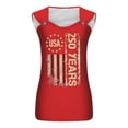 thumbnail image 4 of WEIWEN 250 Anniversary USA Shirt Women Sleeveless 4th of July Shirts Womens America Flag Tshirt 250th Patriotic Tee Tops Red, XL, 4 of 5