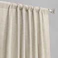 thumbnail image 3 of Toasted Tan Vintage Thermal Cross Linen Weave Blackout Curtain (1 Panel), Toasted Tan, 50W X 96L, 3 of 6