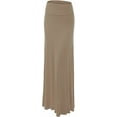 thumbnail image 3 of Sweet Hearts Maxi Skirt for Women- Foldover High Waist Long Flare A-Line Skirt Maxi Dress XS-XL Made in USA (BlackMocha, Large), 3 of 6