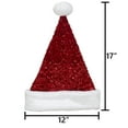 thumbnail image 2 of Holiday Time Red Sequin Santa Hat, 17", 2 of 6