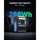 thumbnail image 2 of Anker SOLIX C300 Central eléctrica portátil, batería LiFePO4 de 288 Wh para exteriores, generador solar de 300 W (sobretensión de 600 W), carga rápida bidireccional de 140 W, para acampar, viajar y em, 2 of 5