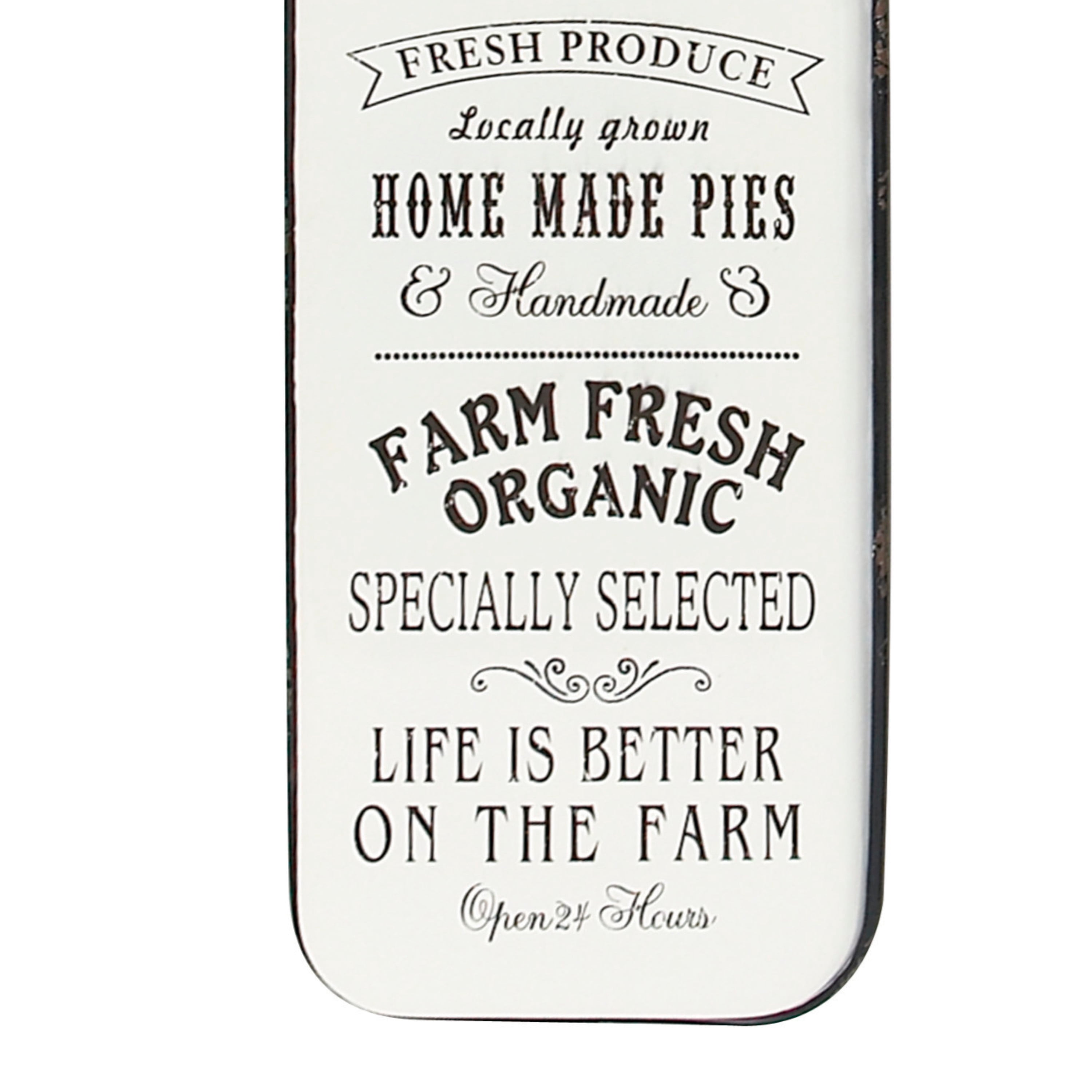 DecMode Indoor Black Iron Farmers Market Wall Decor, Set of 1
