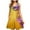 Yellow-A, variant on Uaswgudfs Sleeveless Embellished Midi Dress for Women - Feather & Bead Accents Party Sundress with Lightweight Flowy Fabric for Summer Casual Occasions