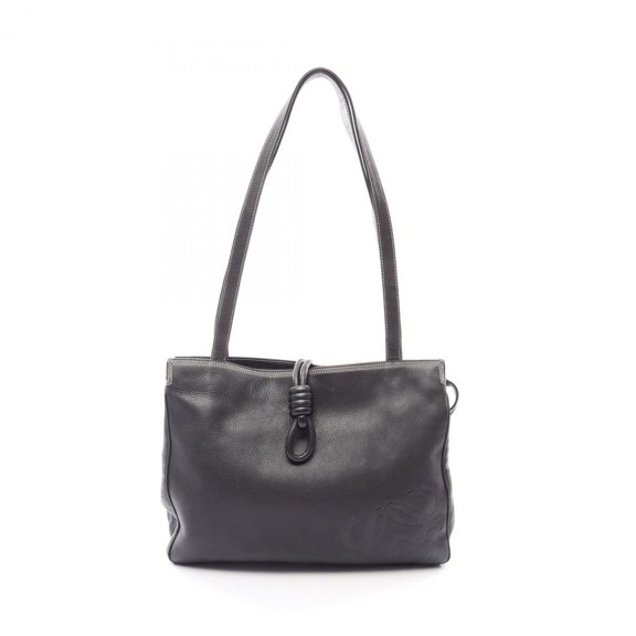 Pre-Owned Loewe Anagram Tote Bag Handbag Leather Women's Black