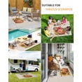 thumbnail image 5 of Outdoor Rug 5x8 ft Fall Waterproof Outdoor Patio Rug Mat Non Slip Outside Area Rugs Carpet for RV,Camping,Porch,Deck,Pool,Balconybackyard,Sunflower Pumpkin Leopard Print Orange, 5 of 9