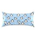 thumbnail image 3 of Winter Snowflake Penguin Pattern Pillowcase Queen Size 30''x20'' Satin Double-Sided Print Soft Wrinkle Resistant, 3 of 9