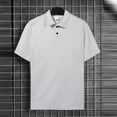 thumbnail image 5 of HAiming Mens Short Sleeve Golf Shirts Lapel Collar Stretch Solid Color Tops Lightweight Tee with Button, 5 of 8