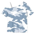 thumbnail image 6 of JOANKDMI Children One Shoulder T Shirts Girls 11-12 Camouflage Print Short Sleeve Tops Summer Casual Slant Neck Blouse Asymmetrical Fashion Tees Daily Holiday Wear Outfit, 6 of 9