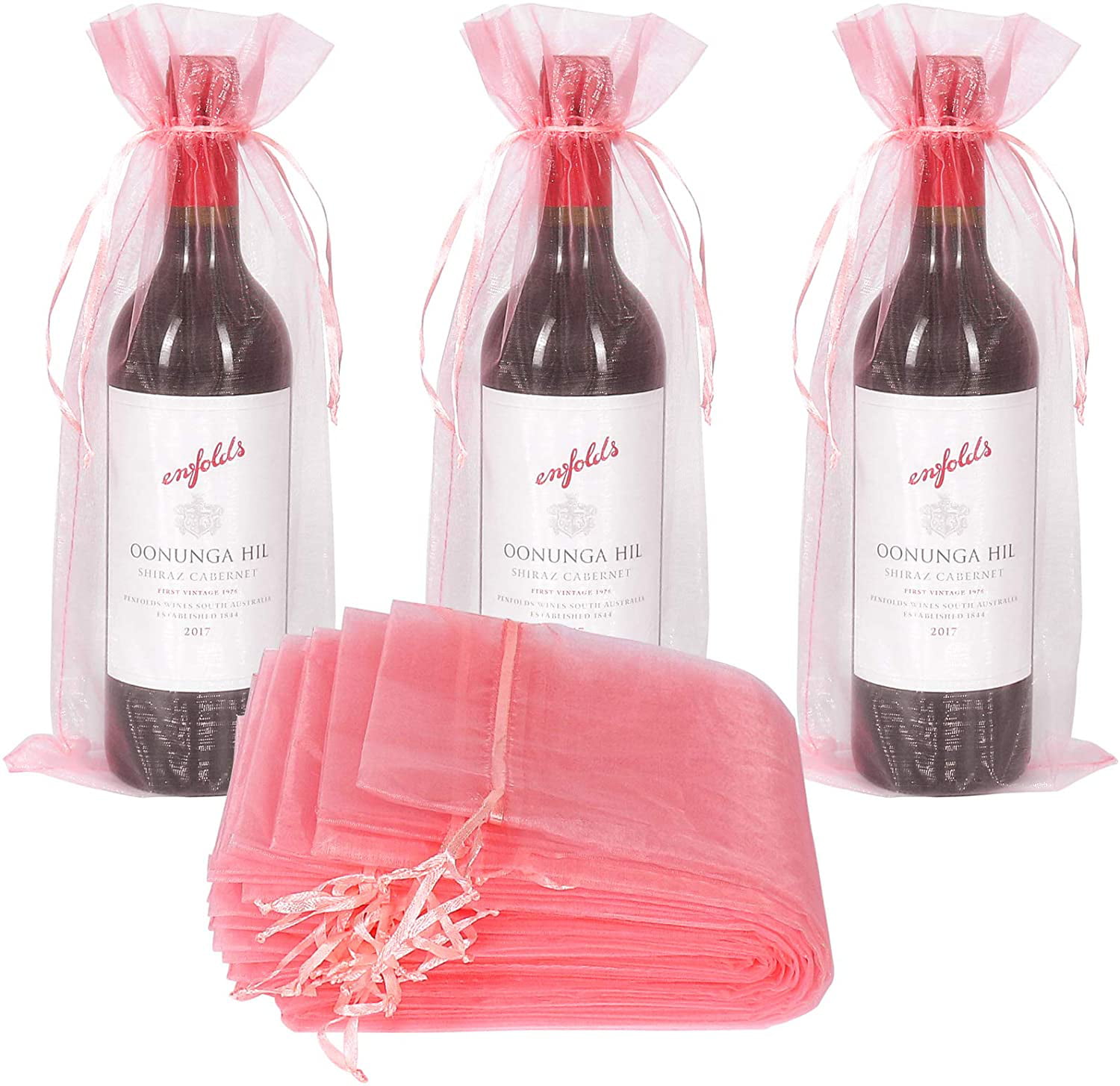 Multi Color Wine Bottle Bag Drawstring Carrier Storage Bag Decor Gifting G 