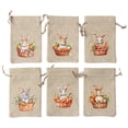 thumbnail image 4 of Bolsa de dulces de regalo de conejito de Pascua, decoración de feliz Pascua para el hogar, bolsas de dulces de huevos de conejo de pascua, funda de almohada decorativa, regalo de Pascua, 4 of 4
