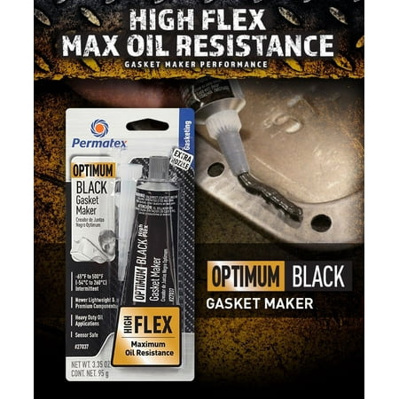 Permatex Optimum Black RTV Silicone Gasket Maker 3.35 oz, 1 Pack - 27037