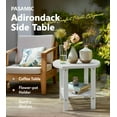 thumbnail image 3 of PASAMIC Outdoor Side Table, HDPE Adirondack Oval Side Table with 2-Tier Storage, Weather Resistant Outdoor End Table for Patio, Backyard, Pool, Indoor Companion, Beach, Easy Maintenance Table (White), 3 of 6