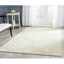 SAFAVIEH Bella Glenna Medallion Floral Wool Area Rug, Beige/White, 4' x 6'