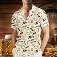 thumbnail image 2 of JLFKNG Mens Shirts Fashion Oktoberfest Printed T-Shirts Short Sleeve Cartoon Printed Cardigan Shirts For Men Lounge Clothing Fot Men, 2 of 5