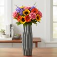 thumbnail image 5 of Leelie Ceramic Patterned Bellied Round Vase, 5 of 8