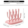 thumbnail image 2 of Pink Baby Bottle Drying Rack, Portable Bottle Holder for Baby Accessories, 2 of 10
