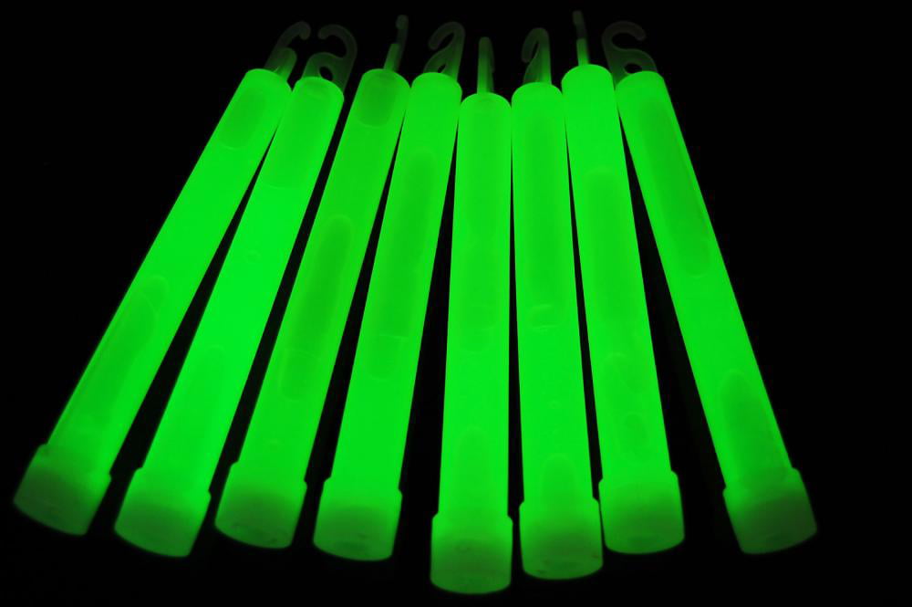 DirectGlow 12 Count Green Jumbo 6 Inch Glow Sticks 12 Hour Glow 
