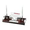 "8"" Mahogany Corporate Office Desk Set with Clock, 2 Pens, and Business Card Holder DÃ©cor Accessory"