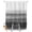 White Black, variant on Split Shower Curtain for Transfer Bench, Turquoise White Ombre Fabric Shower Curtains for Bathroom, Modern Country Abstract Stripes Tub Sliding Transfer Bench Waterproof Bath Curtains 72"x96"