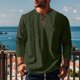 thumbnail image 1 of Blusas y camisas de manga larga con cuello redondo para hombre, informales, de color liso, con hombros descubiertos, rectas, con lazo en el pecho, cuello redondo, manga larga, blusas de licra., 1 of 8