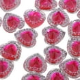 thumbnail image 3 of 50 Pcs 12mm Boutons en Forme de Cœur en Résine Cristal pour Scrapbooking DIY Accessoires Cheveux Décor Rose Rouge, 3 of 8