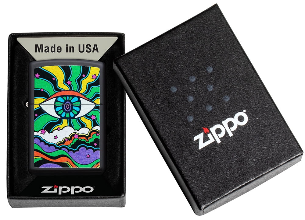 Zippo Black Light Eye Design Pocket Lighter