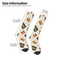 thumbnail image 4 of Fotbe Retro Vintage Tape print Women's Men's Novelty Crew Socks Cotton Socks Knee High Socks for Walking,Running,Nurses,Pregnancy, 4 of 8