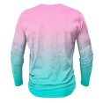 thumbnail image 5 of LODIENY Men's Henley Shirts Classic Casual Tie Dye Gradient Print Basic Workout Tee Shirts Big and Tall Regular Fit Long Sleeve Cotton Button Ombre T Shirts Multicolor#33 XXXL, 5 of 5