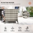 thumbnail image 4 of CoSoTower 6pcs Outdoor Rattan Sofa Set Garden Wicker Sectional Couch Furniture Set with Dining Table and Chair Sky Blue, 4 of 7