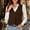 Coffee, variant on PRINxy Women's V Neck Single Breasted Tailored Slim Fit Suit Vest With Faux Pockets Cropped Outerwear For Office Work Beige M