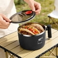 thumbnail image 1 of Klonfd Stainless Steel Soup Bowl With Lid And Drain Versatile Kitchen Tableware For Ramen Cereal, 1 of 6