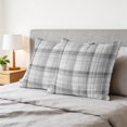 thumbnail image 6 of 16x16 Pillow Covers Set of 2, Black Checkered Square Throw Pillow Covers for Couch/Sofa/Living Room, Summer Modern Minimalist Decorative Soft Pillowcases for Couch Throw Pillows with Hidden Zipper, 6 of 9