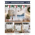 thumbnail image 6 of Valances for Windows Merry Christmas Rod Pocket Cafe Window Treatments Valance Curtains for Kitchen Bathroom Laundry Basement Windows 60"x18", 6 of 7