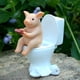thumbnail image 3 of Figura de inodoro de hadas en miniatura - Figura de cerdo de inodoro, 3 of 3