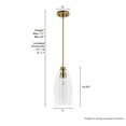 thumbnail image 6 of Hunter - Rossmoor 1-light Luxe Gold, Mini Pendant Light, Dimmable, Formal Style, Bell Shaped, for Bedrooms, Dining, Living Rooms - 13160, 6 of 7