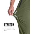 thumbnail image 6 of Men's Athletic Hiking Pants Lightweight Quick Dry Travel Fishing Joggers Running Workout Active Track Pants Dark Green XL, 6 of 6