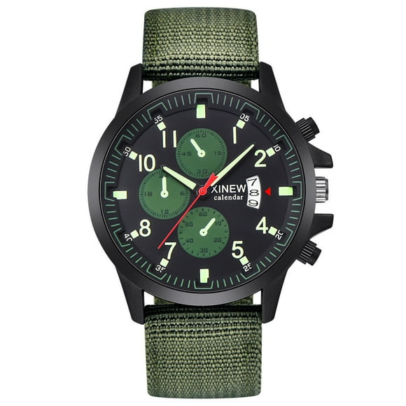 EGNMCR Men's Quartz Watch Men’s Military Steel Military Date Quartz Analog Casual Dress Wrist Watches fashion watch