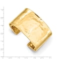 thumbnail image 2 of 14k Yellow Gold 37mm Hammered Cuff Bangle Bracelet, 2 of 6