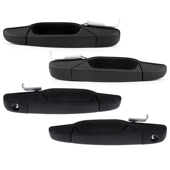 CCIYU Door Handles Exterior Front Rear Driver Passenger Side Replacement fit for 2007-2013 for Chevrolet Silverado for GMC Sierra Textured Black(4pcs)