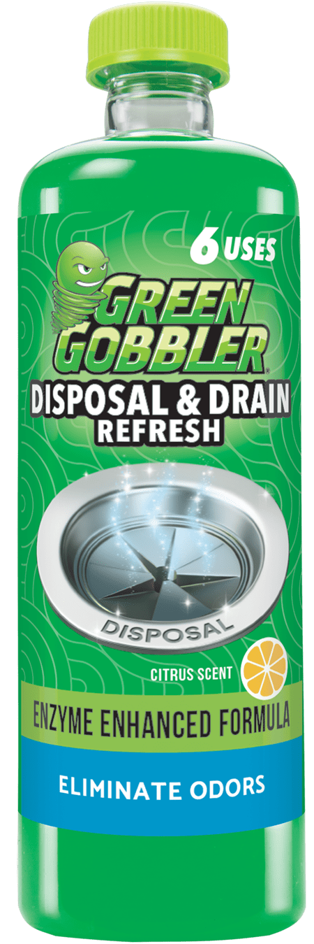 (4 pack) Green Gobbler Garbage Disposal & Sink Drain Cleaner, Elminates Foul Odors and Clogs, Enzymatic Formula, 22.6 fl oz - 6 Uses