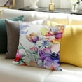 thumbnail image 3 of SHERONV   Floral Pillow Cover 18x18 Inch, Flower   Cushion Cover for Home Sofa Chair Decor Red and Purple Watercolor Farmhouse Pillow Case 18x18in, 3 of 5