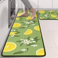 thumbnail image 2 of Kitchen Rugs Sets Of 2,Yellow Lemon Fruit Flowers Green Pattern Anti Fatigue Kitchen Mat Rugs Non Slip Washable,Decorative Kitchen Floor Mats for Kitchen,Sink,Laundry,17"x47"+17"x47", 2 of 5